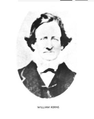 Image from: Genealogical Narrative: a history of three pioneer families, the Kerns, Popes, and Gibsons by Edith Kerns Chambers